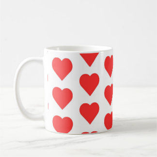 Taza De Café símbolo de corazón rojo impreso