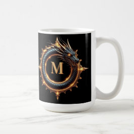 Taza De Café 🐉 Símbolo de Dragón de Fantasía de Nombre Persona