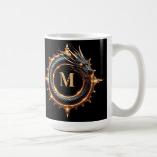 Taza De Café 🐉 Símbolo de Dragón de Fantasía de Nombre Persona