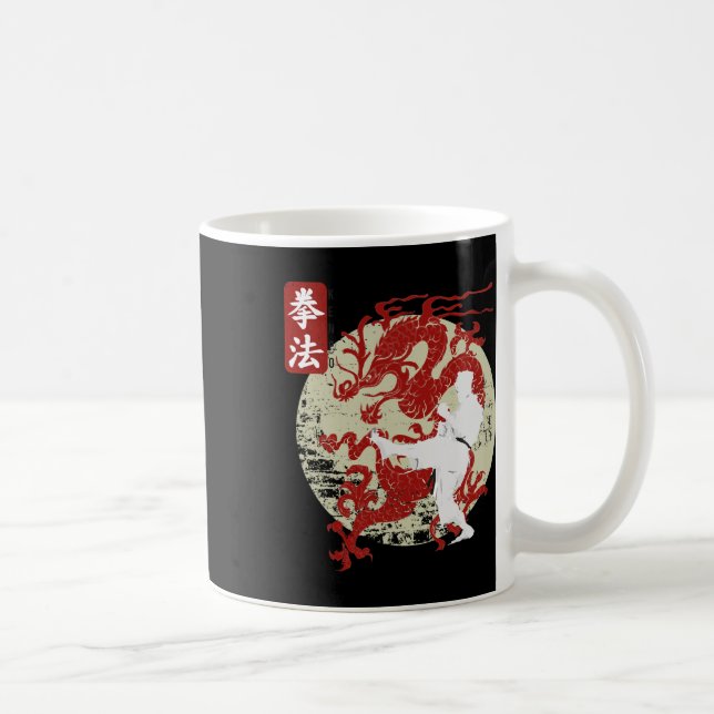 Taza De Café Símbolo de dragón kenipo karate (Derecha)
