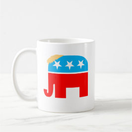 Taza De Café Símbolo de elefante GOP del presidente Trump