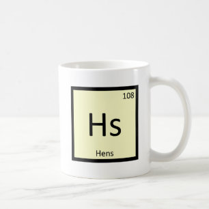 Taza De Café Símbolo de elemento de tabla periódica de química 