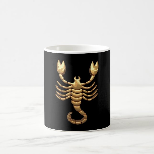Taza De Café Símbolo de escorpión de tono dorado zodiaco (Centro)