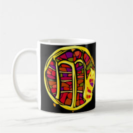 Taza De Café Símbolo de escorpión rojo color Gemstone
