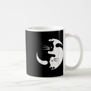 Taza De Café Símbolo de gato Yin Yang Cuadros Gato Blanco Y Neg
