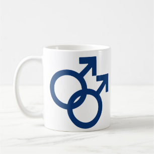 Taza De Café Símbolo de género de hombres gays MLM