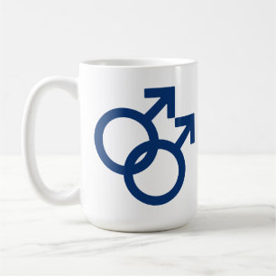 Taza De Café Símbolo de género de hombres gays MLM