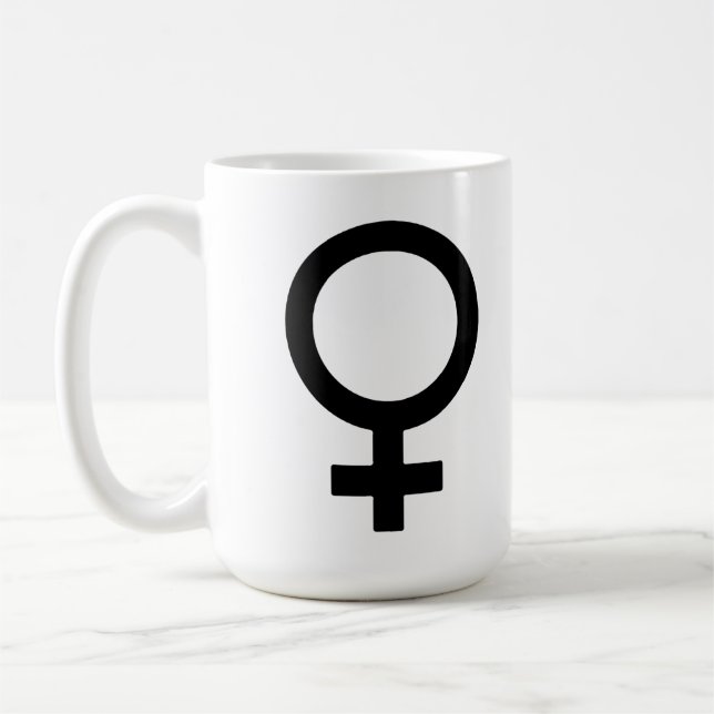 Taza De Café Símbolo de género femenino (Izquierda)