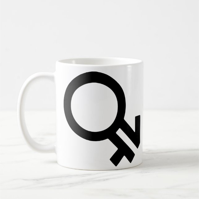 Taza De Café Símbolo de género intergénero (Izquierda)