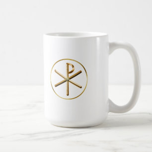 Taza De Café Símbolo de Gold Chi-Rho