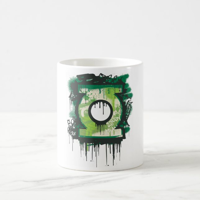 Taza De Café Símbolo de graffiti verde (Centro)