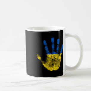 Taza De Café Símbolo de impresión de mano de la bandera ucrania