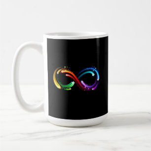 Taza De Café Símbolo de infinito de cometas de arcoíris