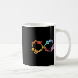 Taza De Café Símbolo de Infinito de Neurodiversidad Floral Conc
