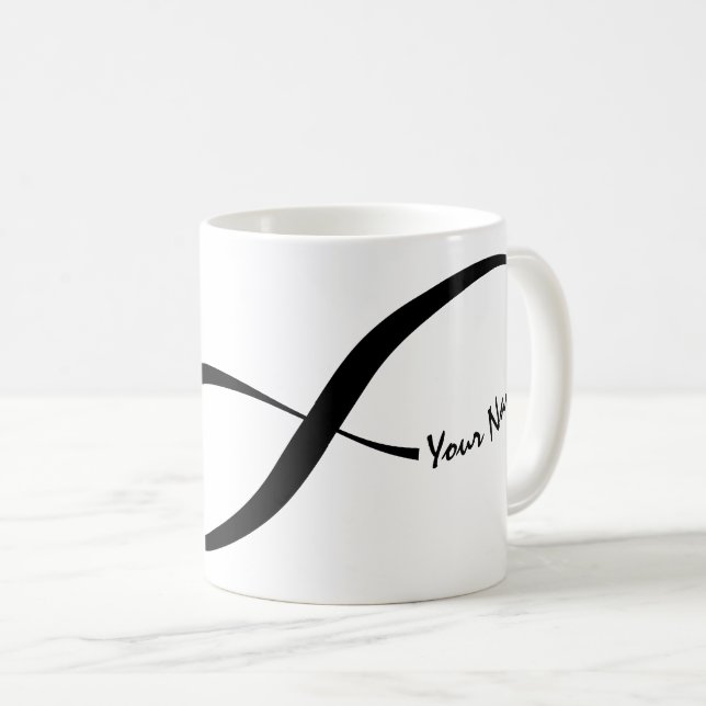 Taza De Café Símbolo de infinito de nombre personalizado (Anverso derecho)