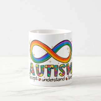 Taza De Café Símbolo de infinito del autismo Acepta, Entiende,