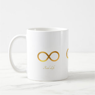 Taza De Café Símbolo de Infinito Dorado