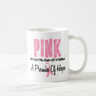 Taza De Café Símbolo de la cinta del rosa del cáncer de pecho