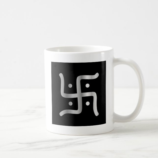 Taza De Café Símbolo de la cruz gamada de la religión del (Derecha)