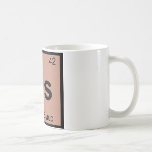 Taza De Café Símbolo de la tabla periódica de química de jarabe