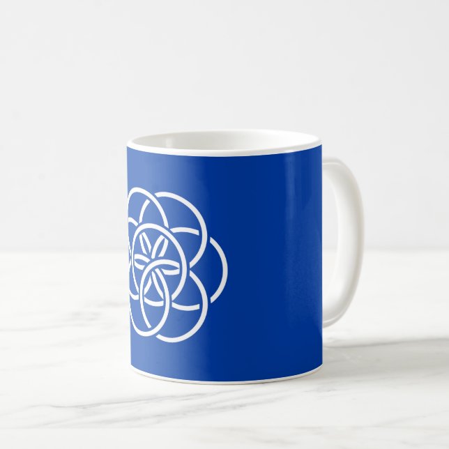 Taza De Café símbolo de la terra de la bandera del planeta azul (Anverso derecho)