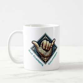 Taza De Café Símbolo de mano de surfista