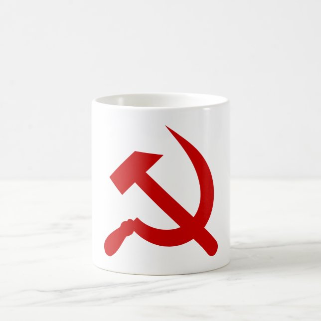 Taza De Café Símbolo de martillo y hoz del comunismo (Centro)