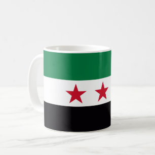 Taza De Café Símbolo de nueva bandera de la revolución en Siria