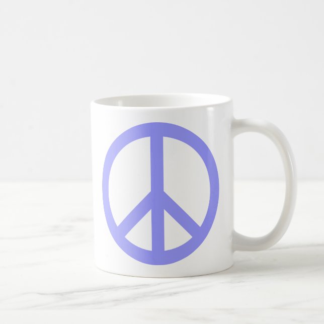 Taza De Café Símbolo de paz azul (Derecha)