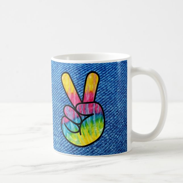 Taza De Café Símbolo de paz de tinte (Derecha)