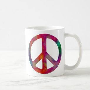 Taza De Café Símbolo de paz del teñido anudado