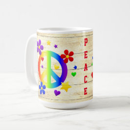 Taza De Café Símbolo de Paz Festivo