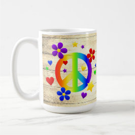 Taza De Café Símbolo de Paz Festivo