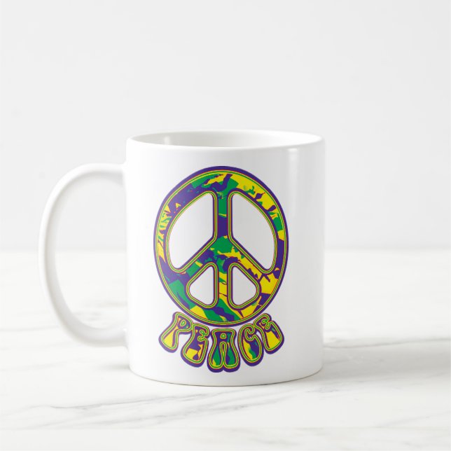 Taza De Café Símbolo de paz hippie (Izquierda)