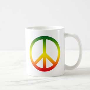 Taza De Café Símbolo de paz Rasta