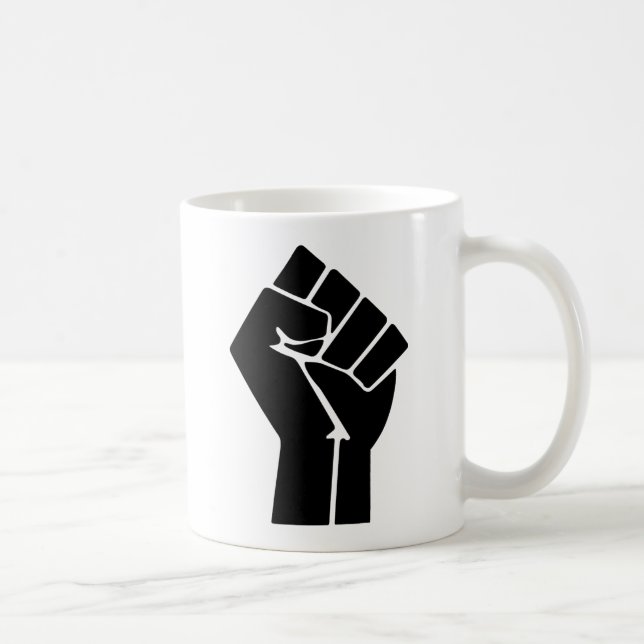 Taza De Café Símbolo de potencia negra/puño elevado (Derecha)