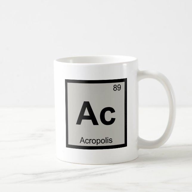 Taza De Café Símbolo de química de arquitectura de acrópolis (Derecha)