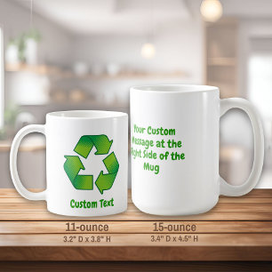 Taza De Café Símbolo de reciclaje