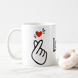 Taza De Café Símbolo de signo de amor coreano moderno