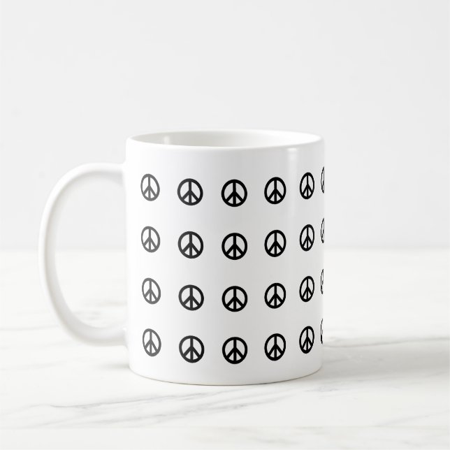 Taza De Café Símbolo de signo de paz (Izquierda)