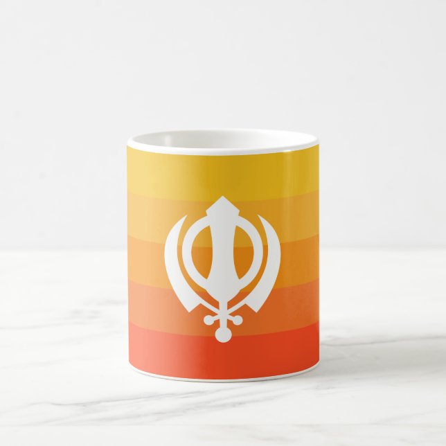 Taza De Café Símbolo de Sikh Khanda Cha Mug (Centro)