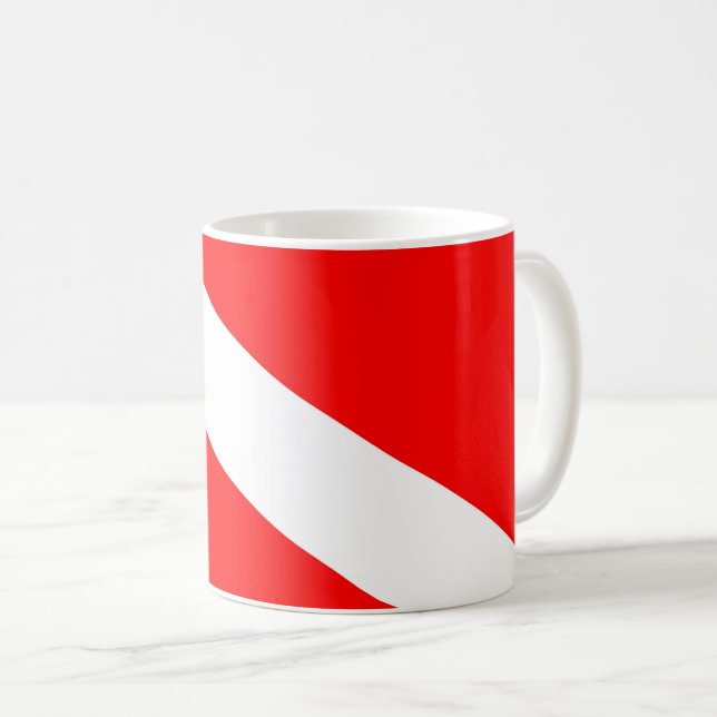 Taza De Café símbolo de submarinismo en diagonal roja (Anverso derecho)
