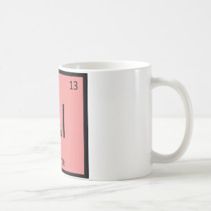 Taza De Café Símbolo de tabla periódica de química de Al - Dent