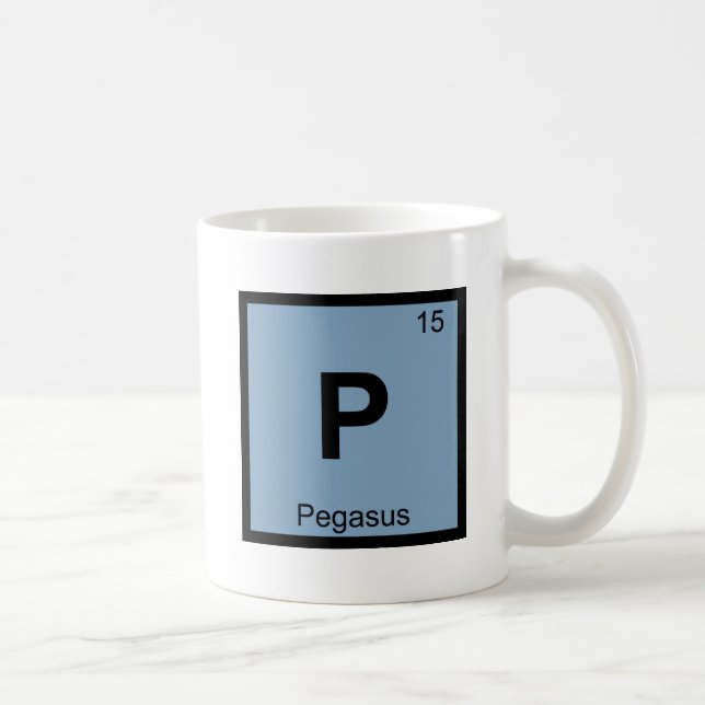 Taza De Café Símbolo de tabla periódica de química griega P - P (Derecha)