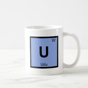 Taza De Café Símbolo de tabla periódica de química musical Udu 