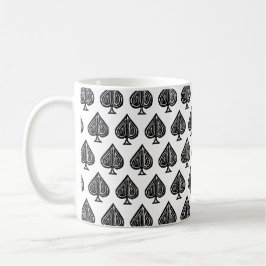 Taza De Café Símbolo de tarjeta de reproducción negra Spades Sh