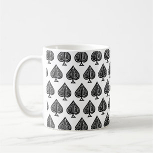 Taza De Café Símbolo de tarjeta de reproducción negra Spades Sh