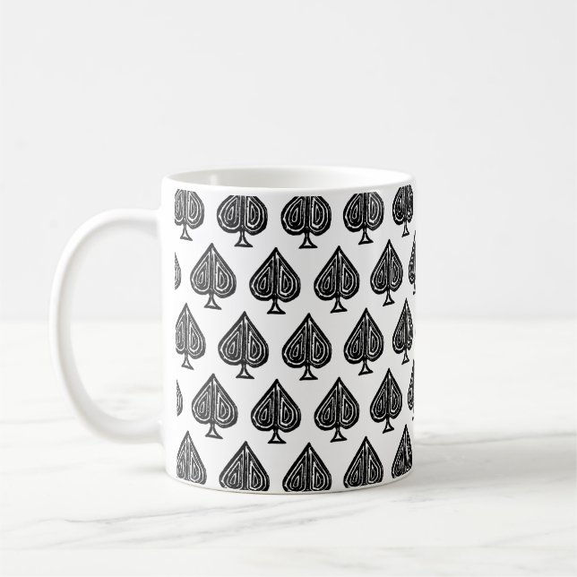 Taza De Café Símbolo de tarjeta de reproducción negra Spades Sh (Izquierda)