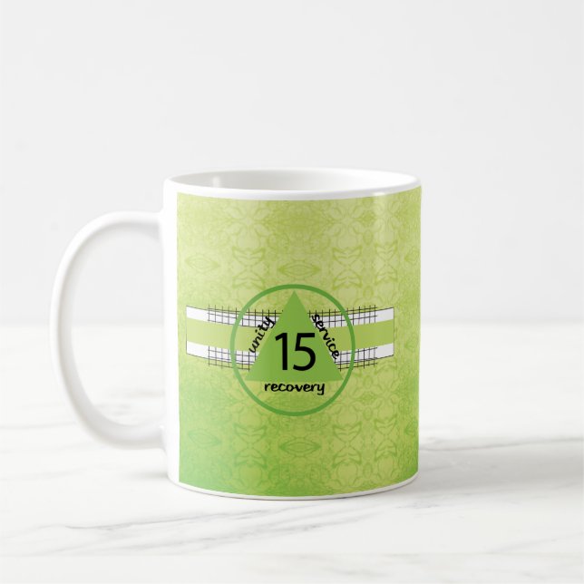 Taza De Café Símbolo del 15º año 12 aniversario de recuperación (Izquierda)