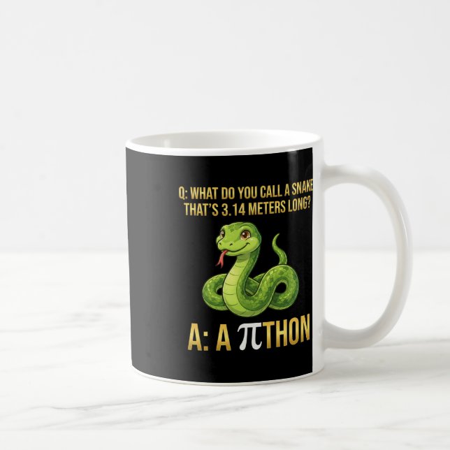 Taza De Café Símbolo del día de Pi Pithon Python divertido prof (Derecha)